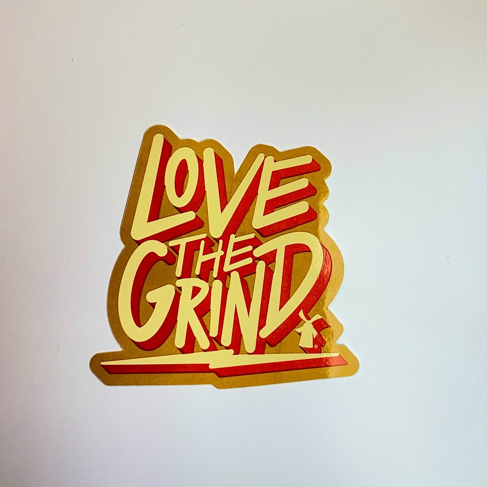 Dutch Bros Sticker - “love the grind”
